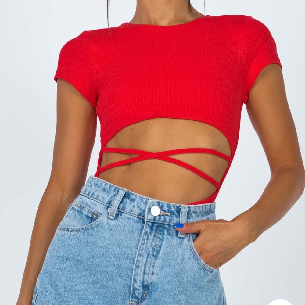 Princess polly Nicola bodysuit red size 6 *never worn!